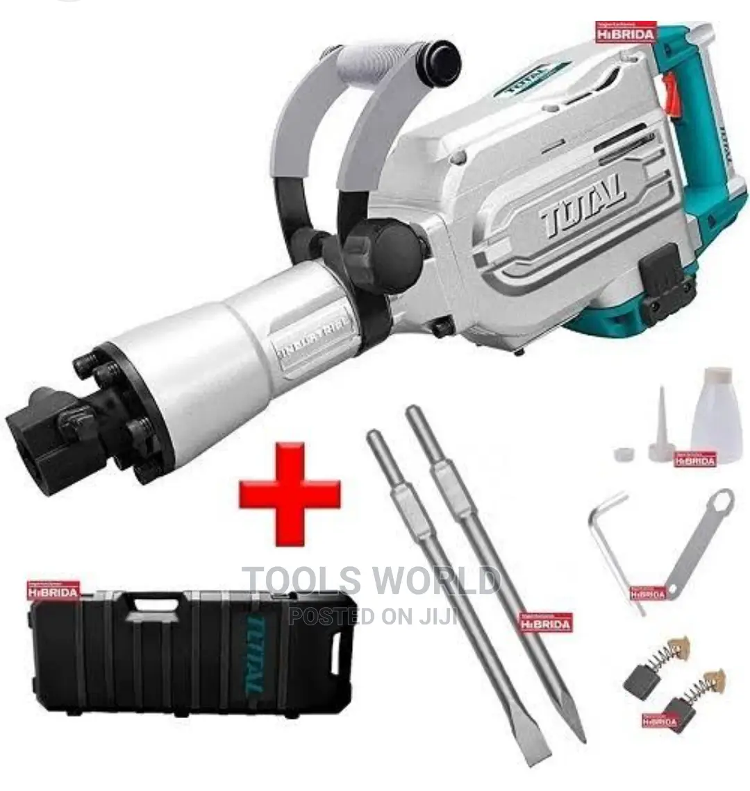 Total T Demolition Breaker / Hammer 1700W With 2 X Chisels A