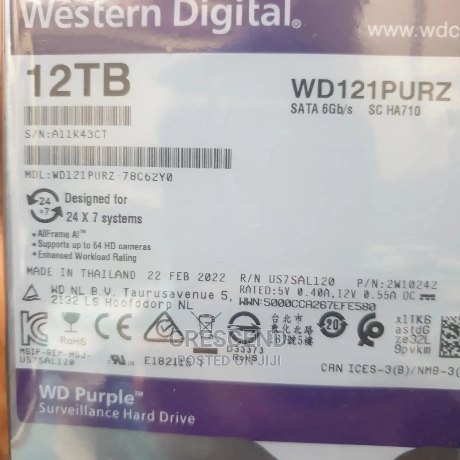12tb Wd Surveillance Hdd