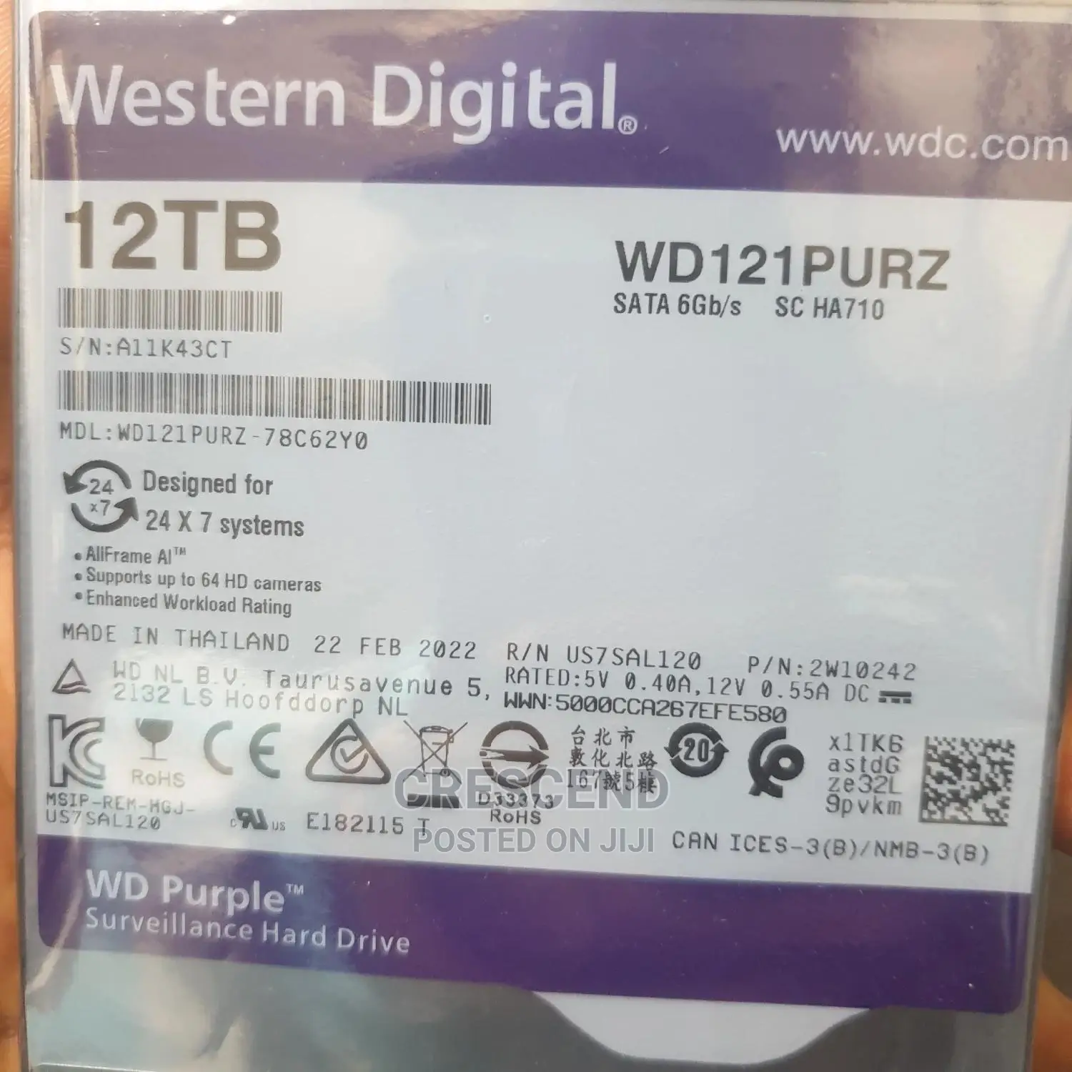 12tb Wd Surveillance Hdd