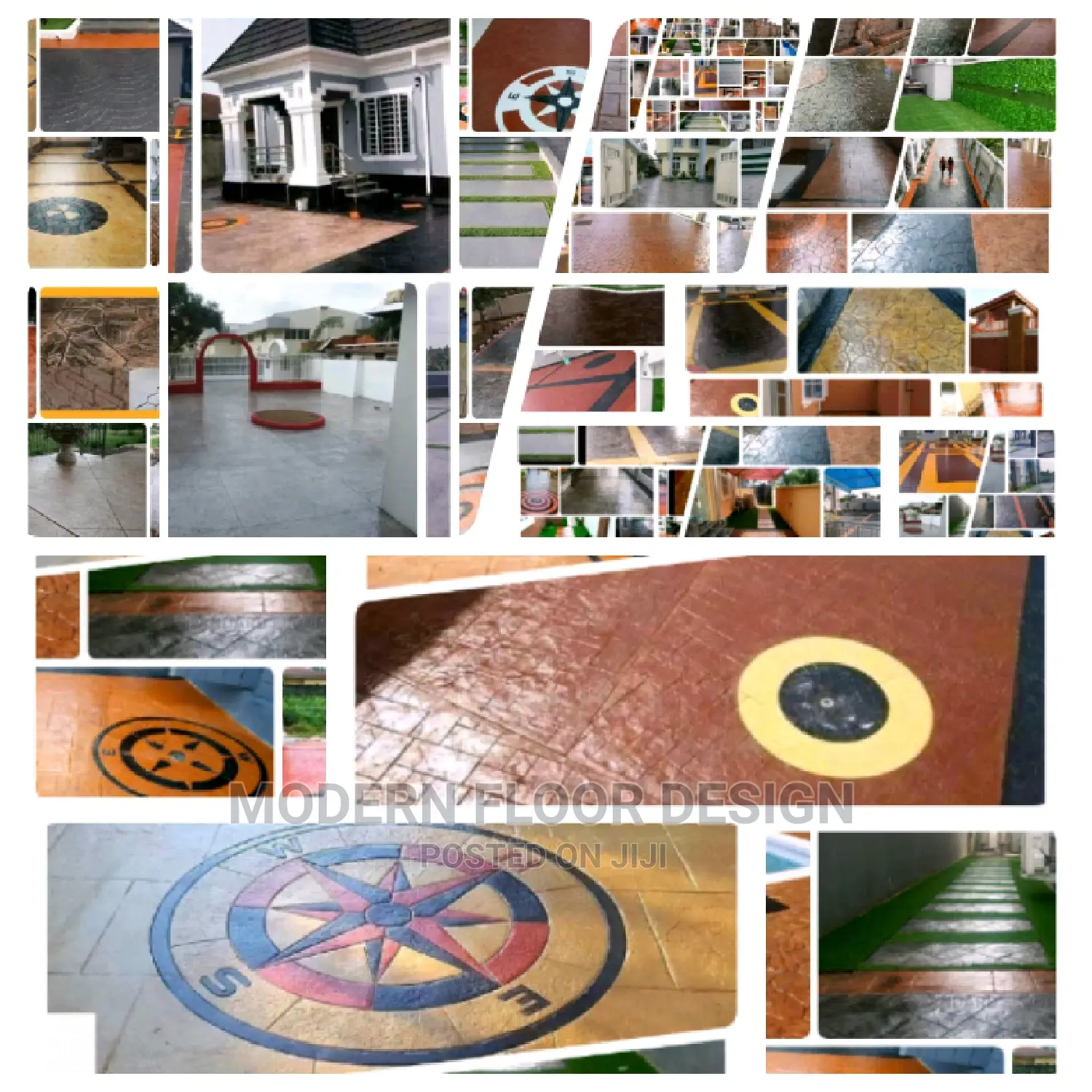 Mostly Pure Grannite Modern Stamps Floor