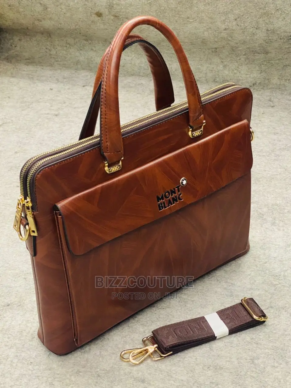 Original MONT BLANC Leather Laptop Bags Available in Store