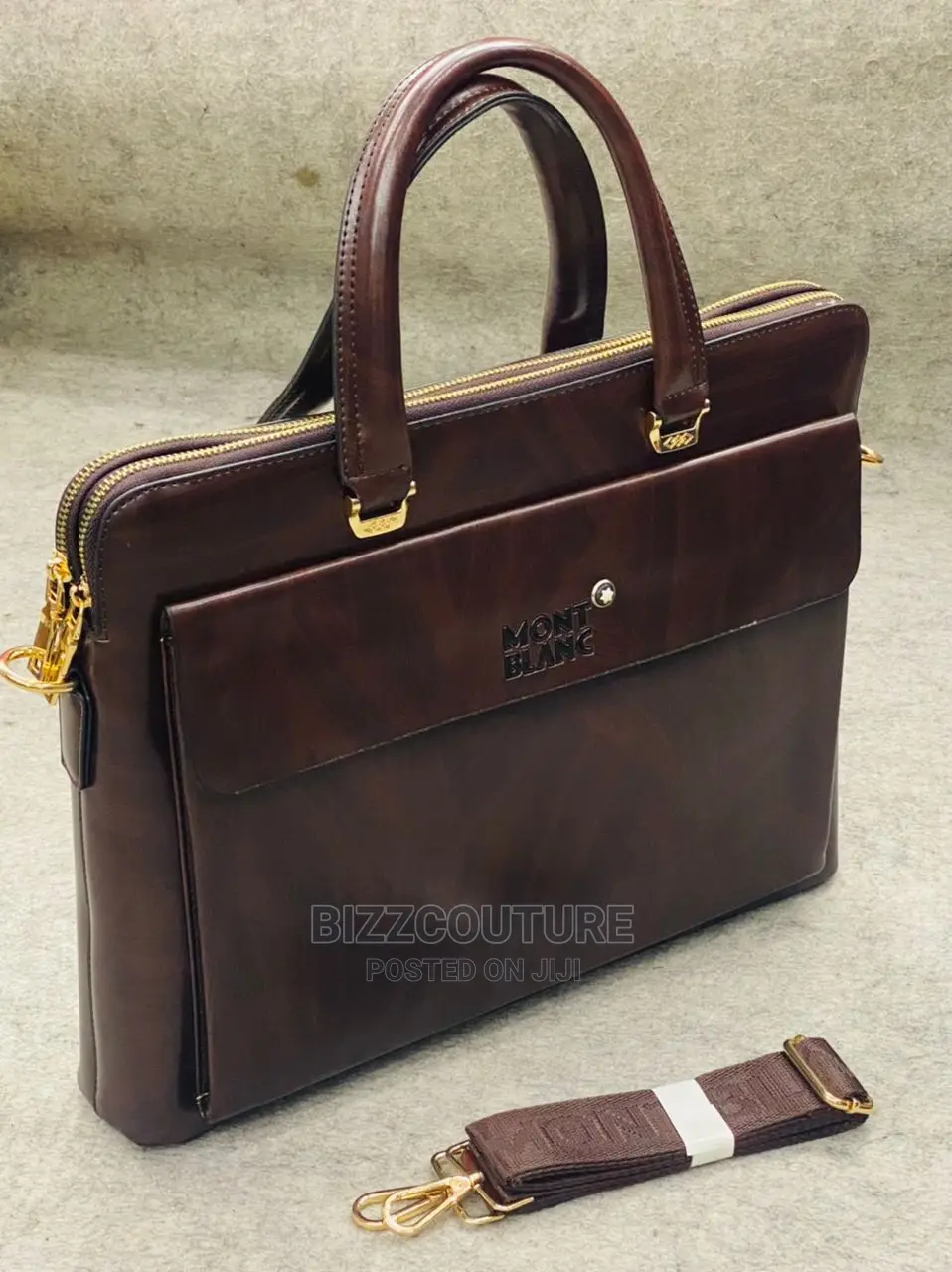 Original MONT BLANC Leather Laptop Bags Available in Store