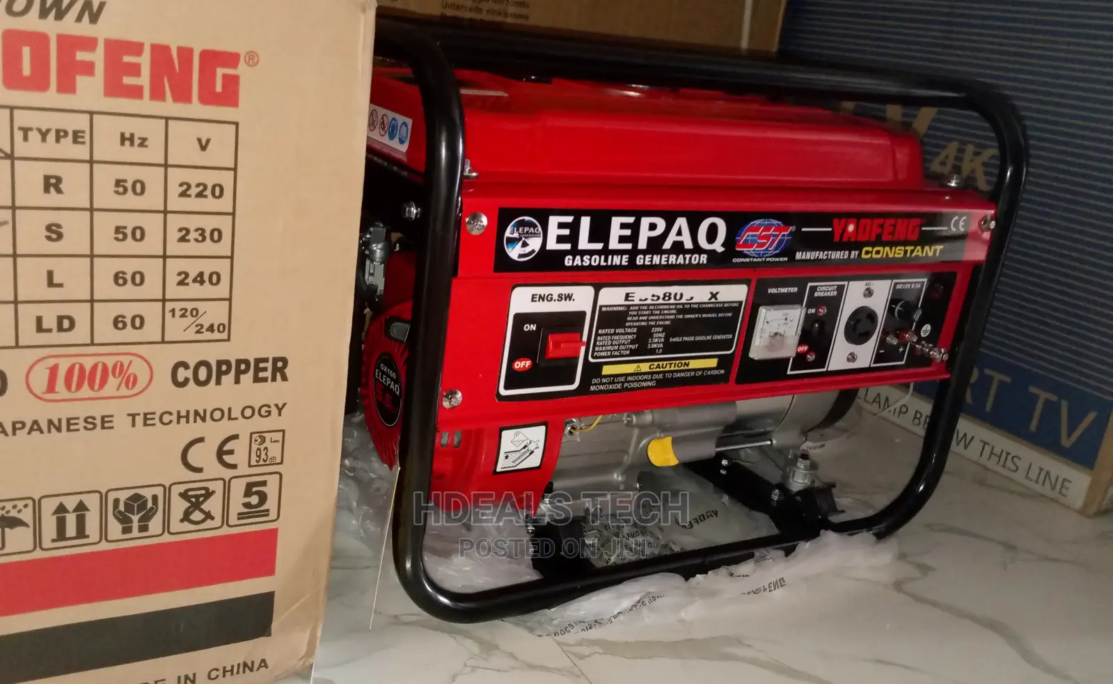 Quality Elepaq Constant 3.5KVA Manual-Start Generator [EC580