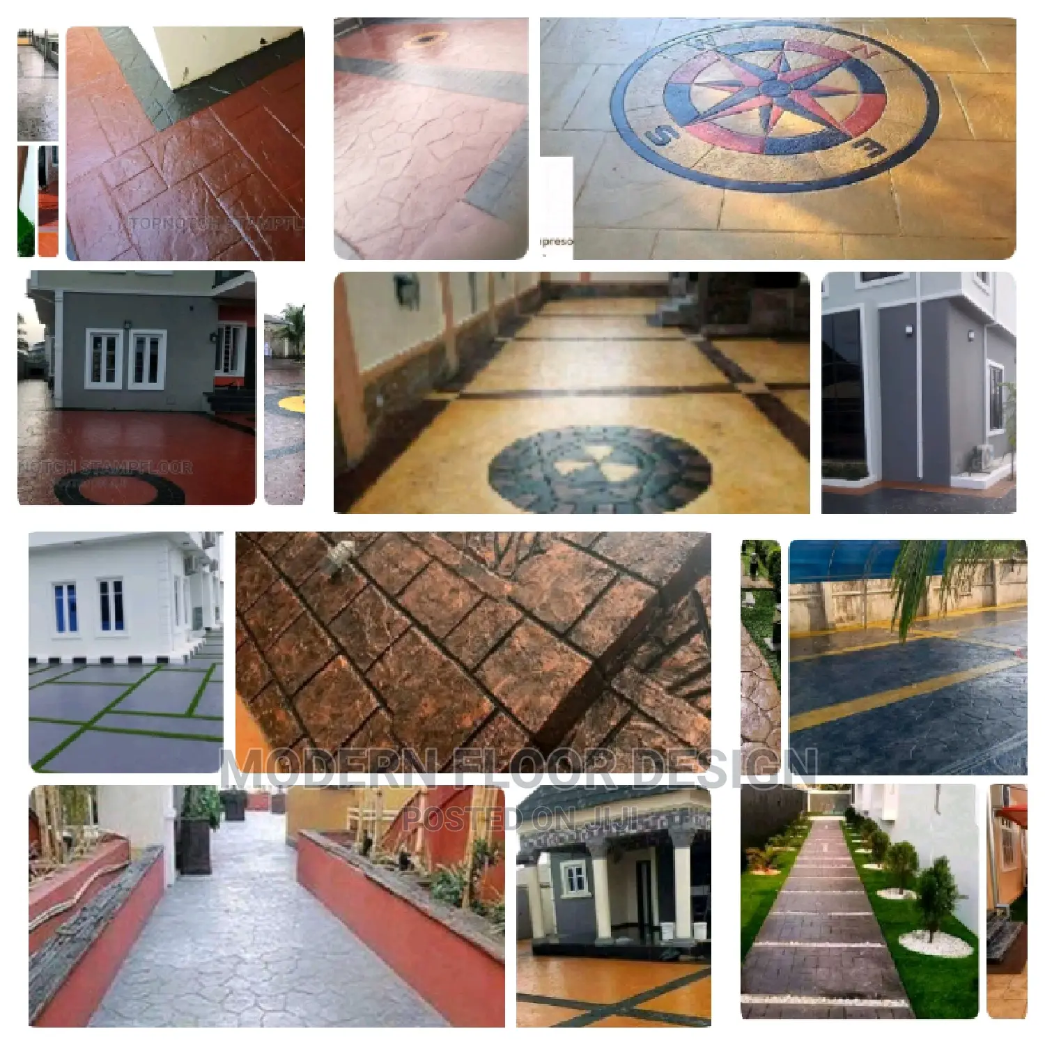 Narrow Modern Stamps Floor