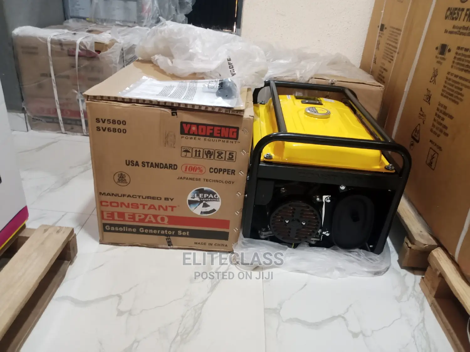 Elepaq Constant 4.5kva Manual Start Generator SV6800 -New