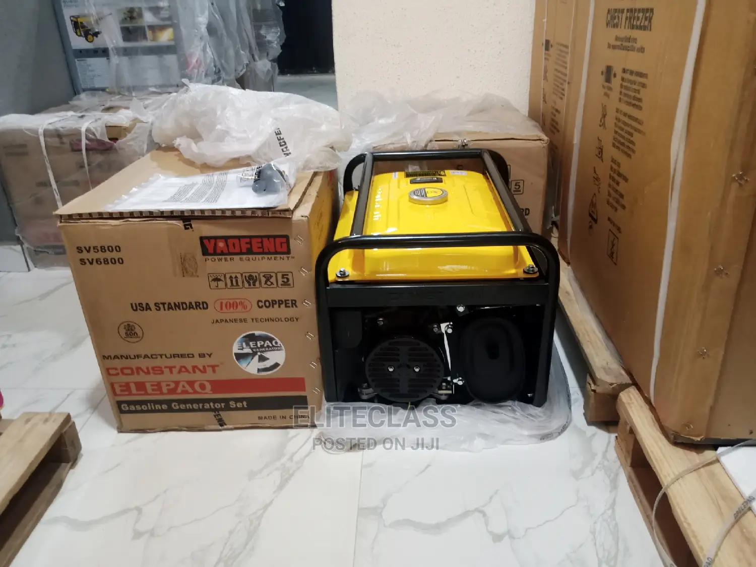 100% Copper Elepaq Constant 4.5kva Manual Generator