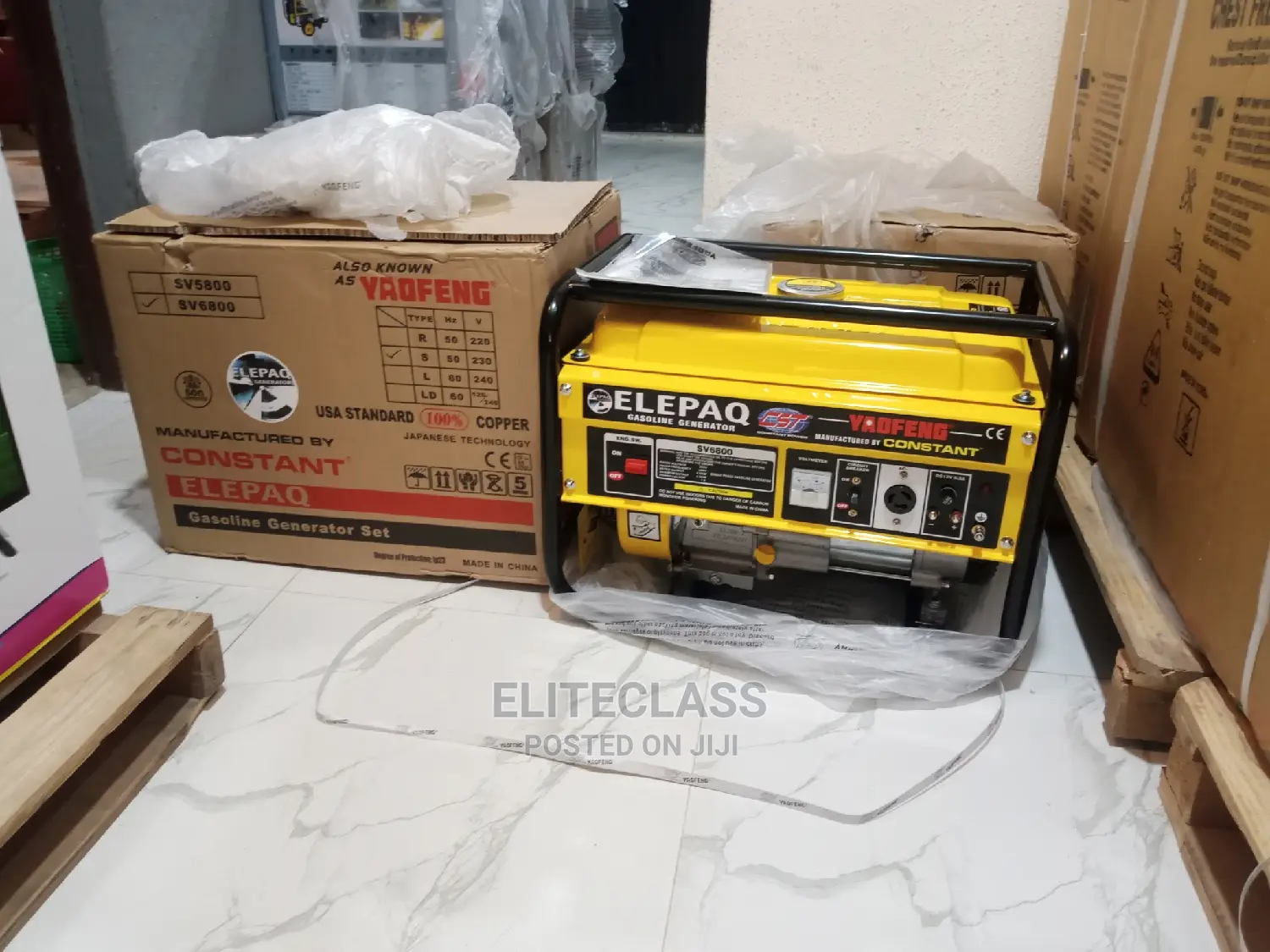 Efficient Elepaq 4.5kva Manual Generator SV6800 100% Copper