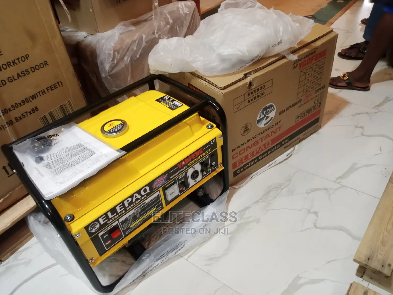 Yellow Tank Elepaq 4.5kva Manual Generator Sv6800