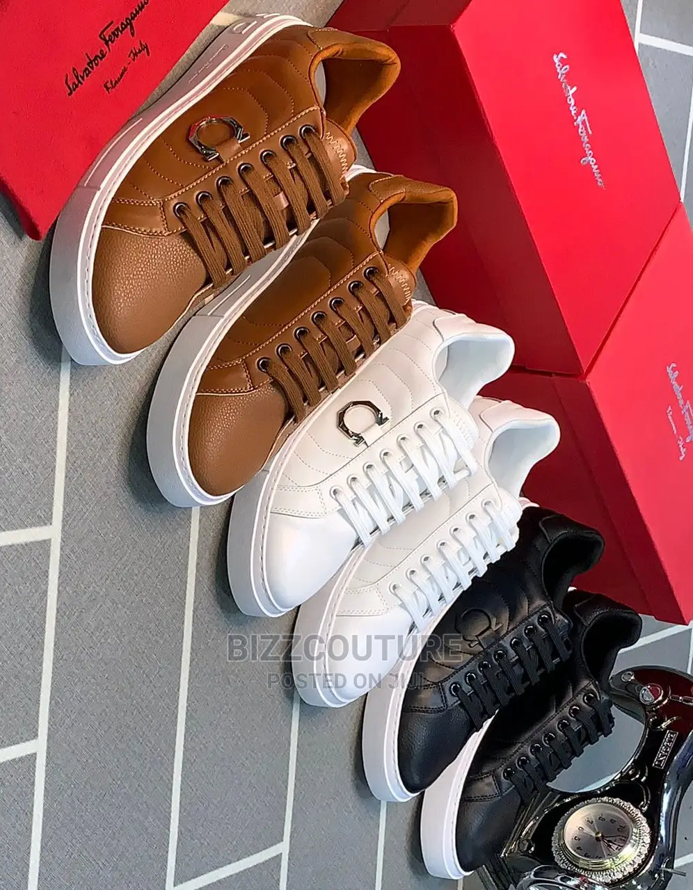 Original SALVATORE FERRAGAMO Sneakers Available in Store