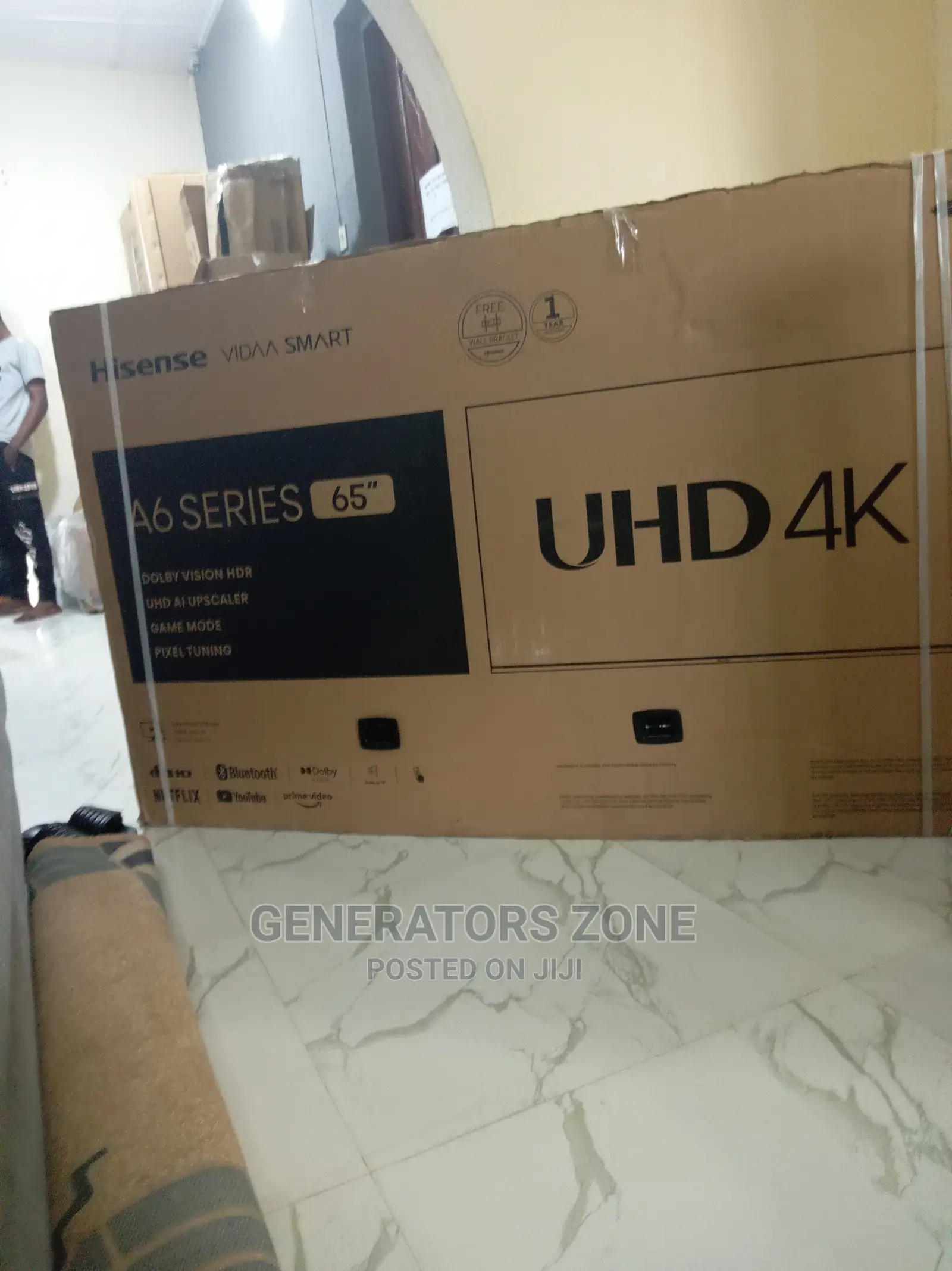 Hisense 65" Series Uhd Google Smart TV HDR A6H + Wifi,Usb