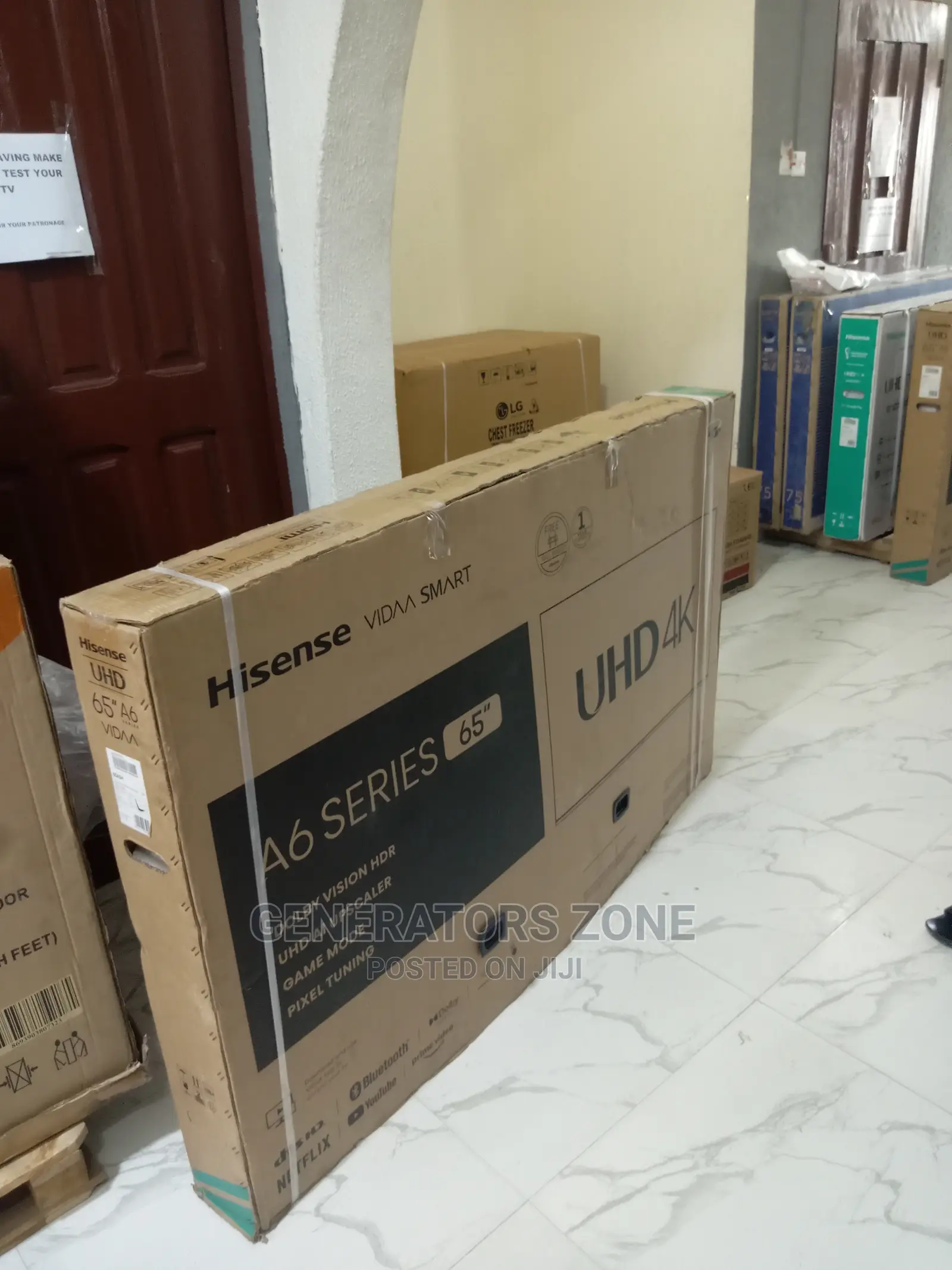 Hisense 65a6h 65" Uhd Smart L.E.D TV- WITH WIFI+ NETFLIX