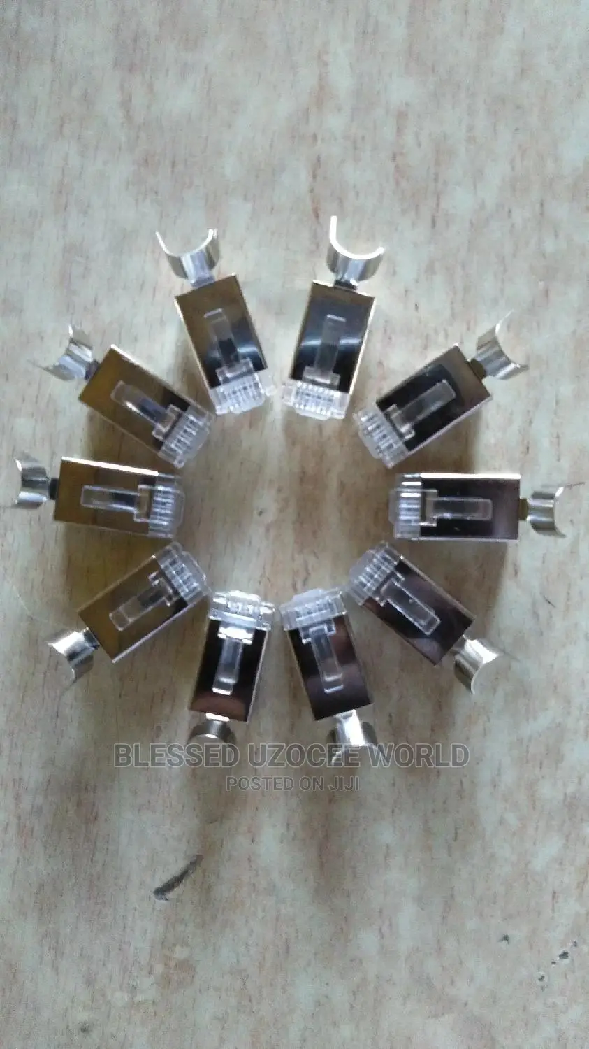 10PCS RJ45 CAT7 Metal Shielded Network Cable Crimp Connector