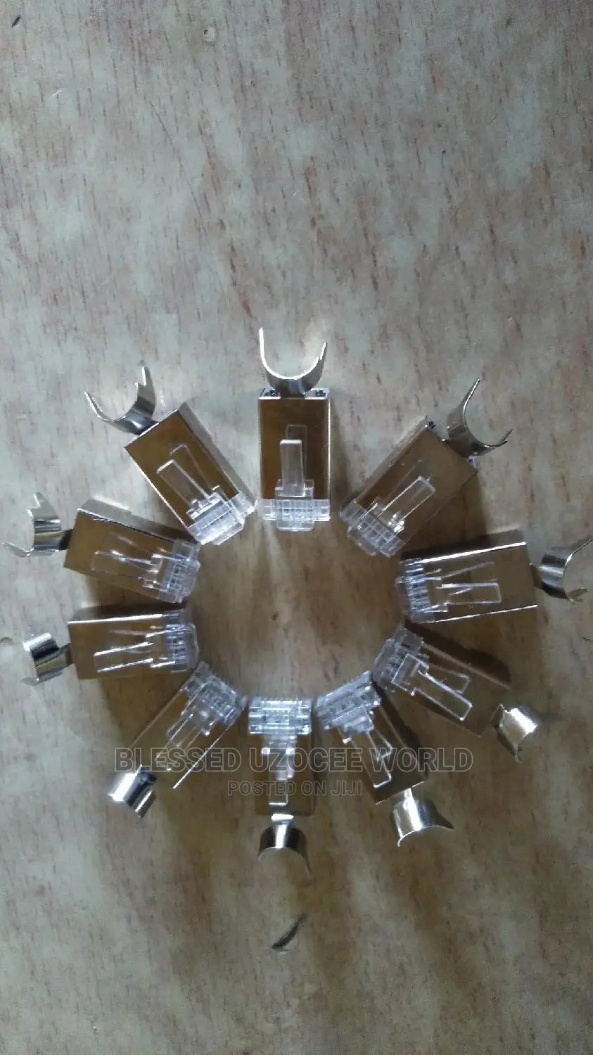 10PCS RJ45 CAT7 Metal Shielded Network Cable Crimp Connector
