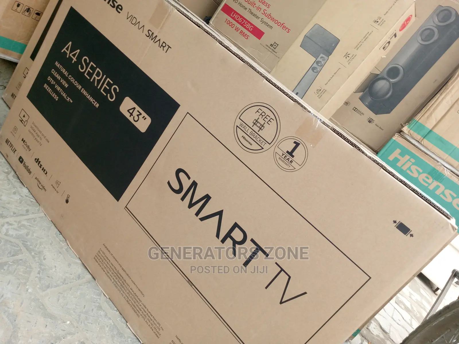 Hisense 43'' Vidaa Smart Uhd TV With One Year Warranty