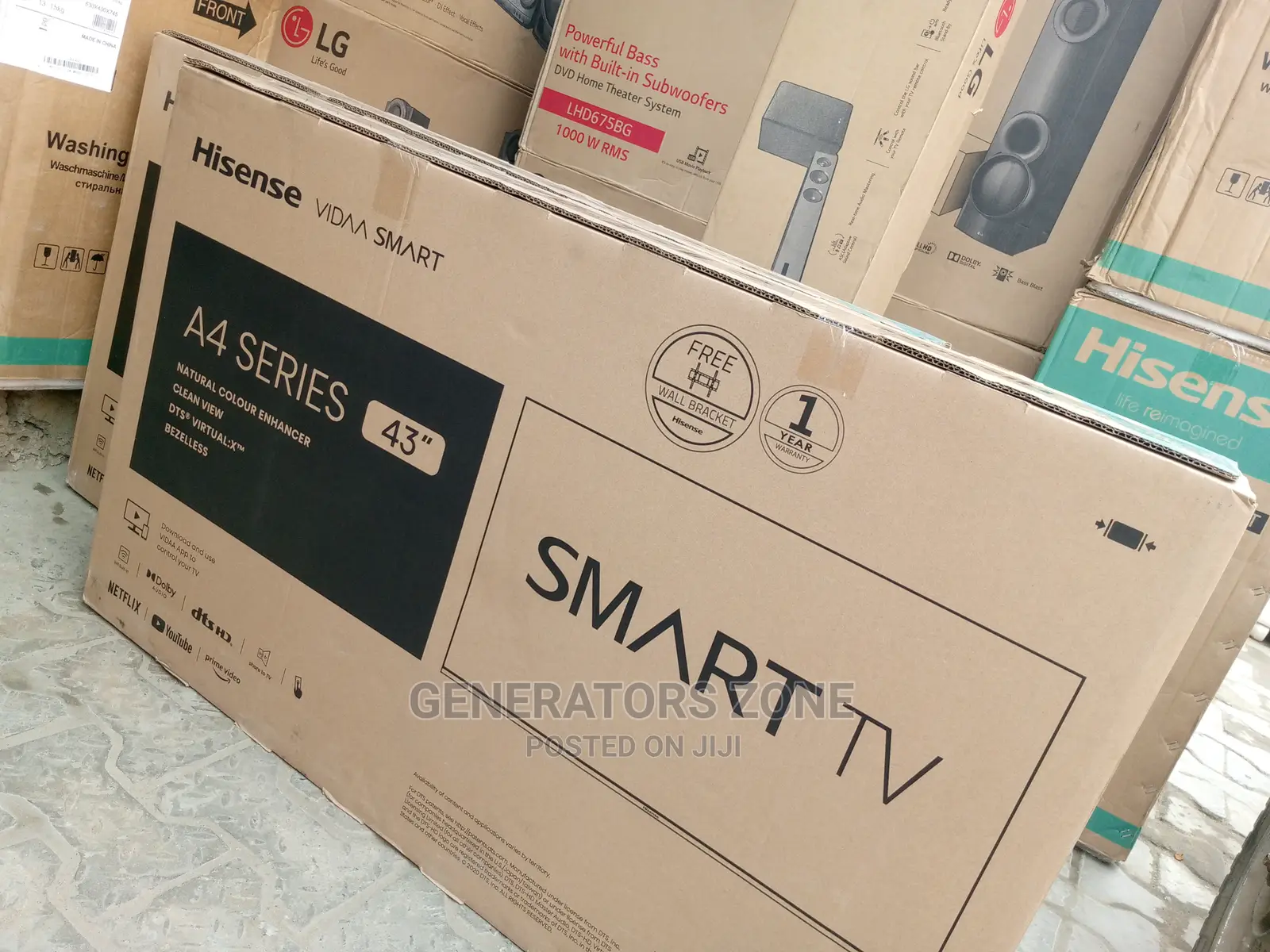 Hisense 43'' Vidaa Smart Uhd TV With One Year Warranty