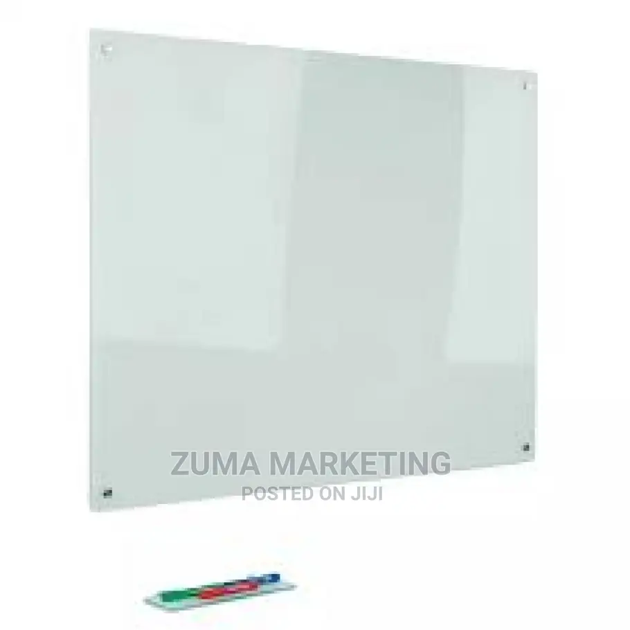 Lead Magnetic Glass Whiteboard 3-by-4 With Stand