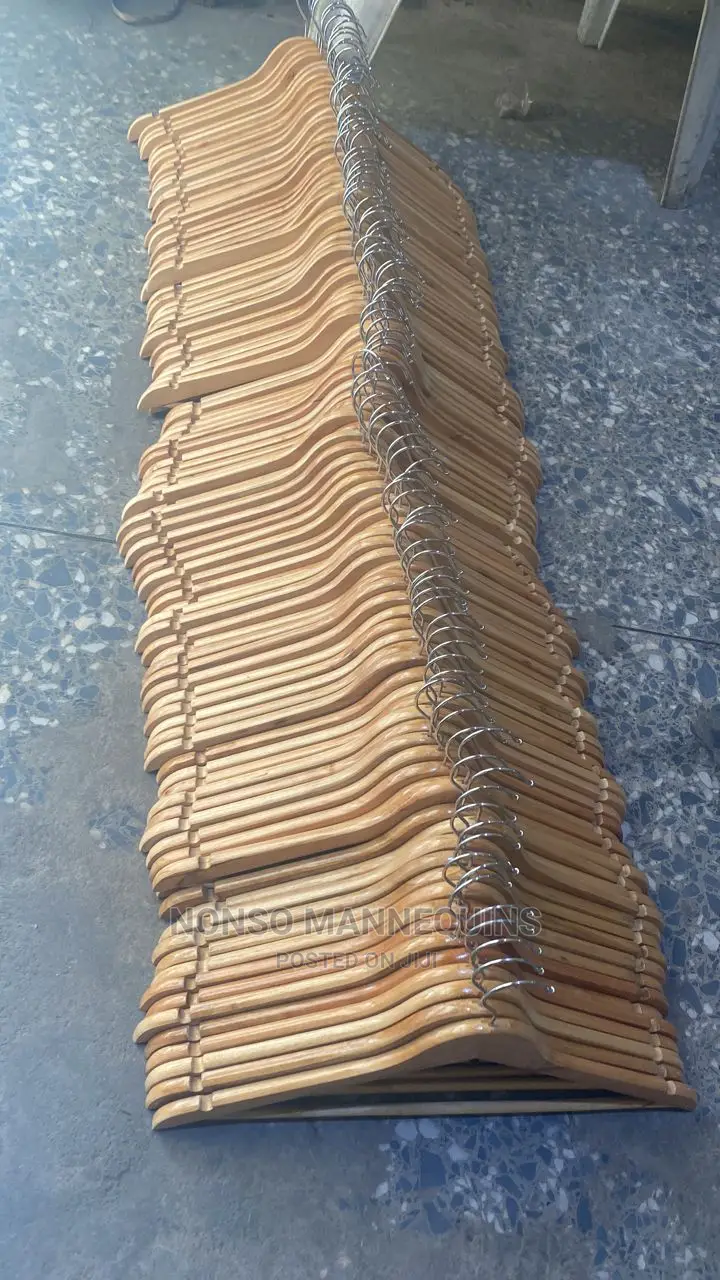Sets of Neat Wooden Hangers for Sale