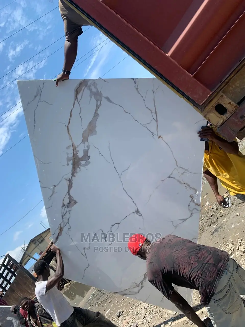 Super Glossy Nylon Face White Marble Stone