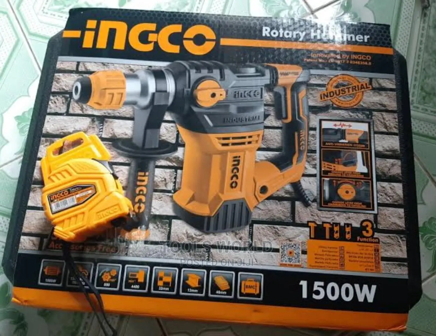 INGCO RH150028 Industrial SDS Plus Rotary Hammer Drill