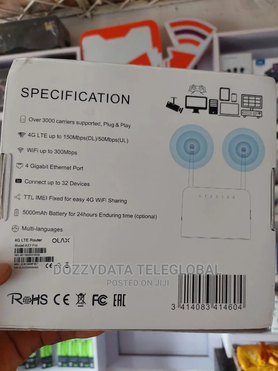 OLAX AX7 Pro 5000mah Battery 4g Outdoor Router Uses Sim Card