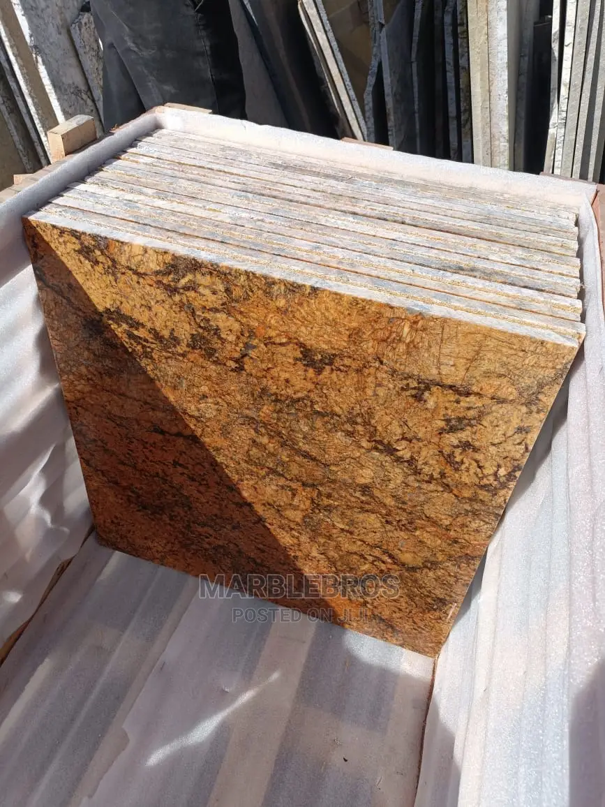 Alaska Gold Quality Granite Stone 90*90*20mm Thickness MB!