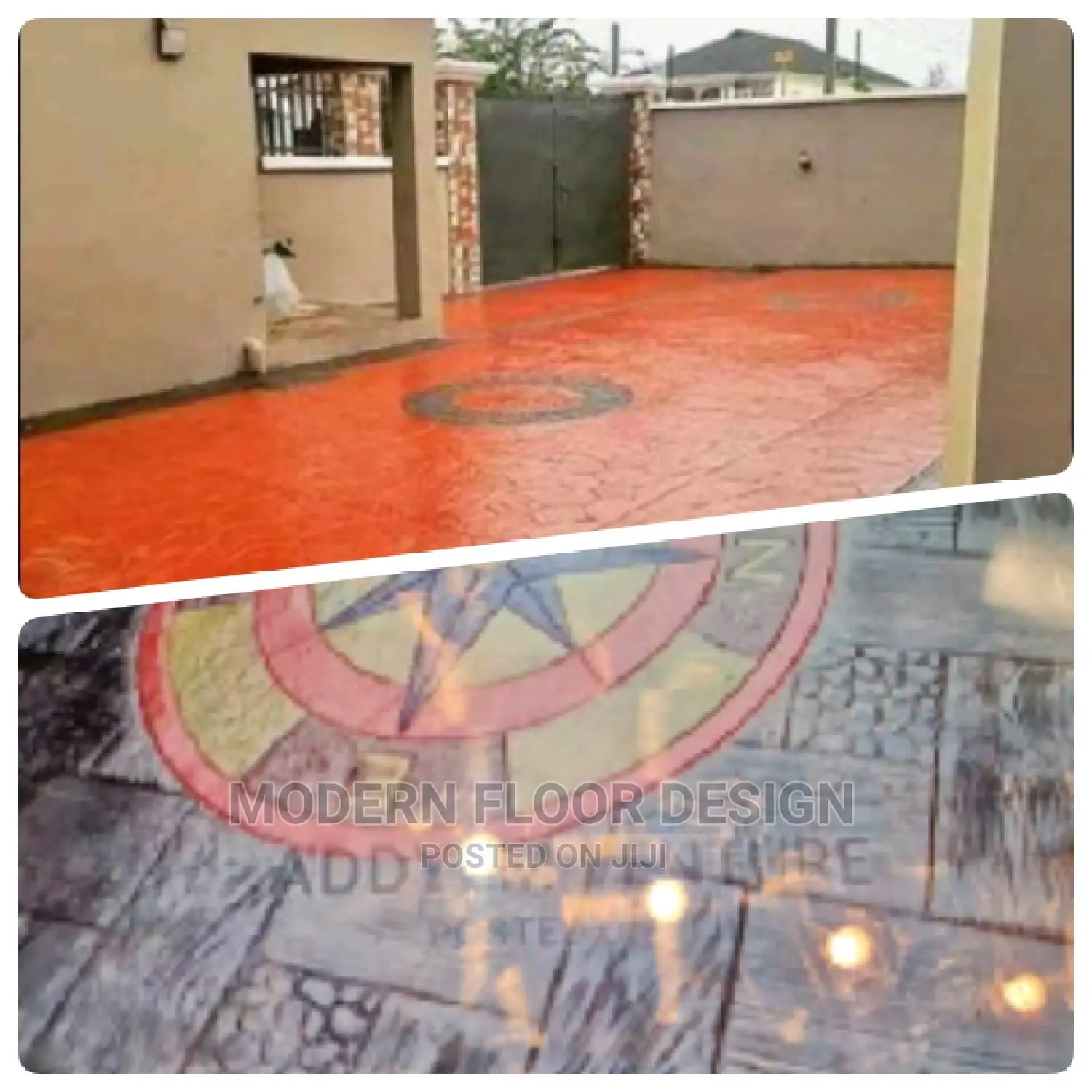 Mostly Concrete Modern Stamps Floor