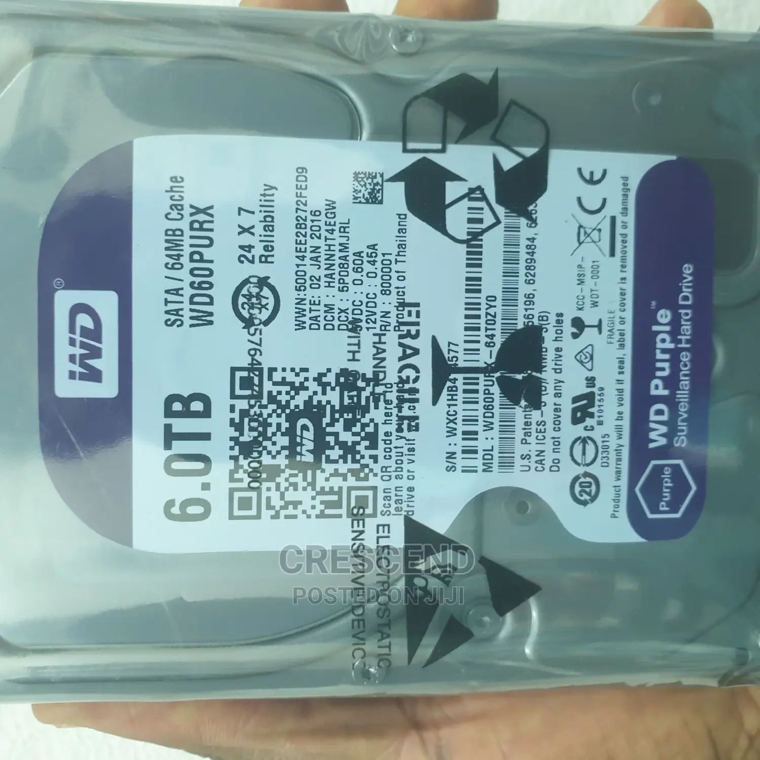 6tb. (Terabyte) Surveillance Hard Disk Drive.(Hdd)