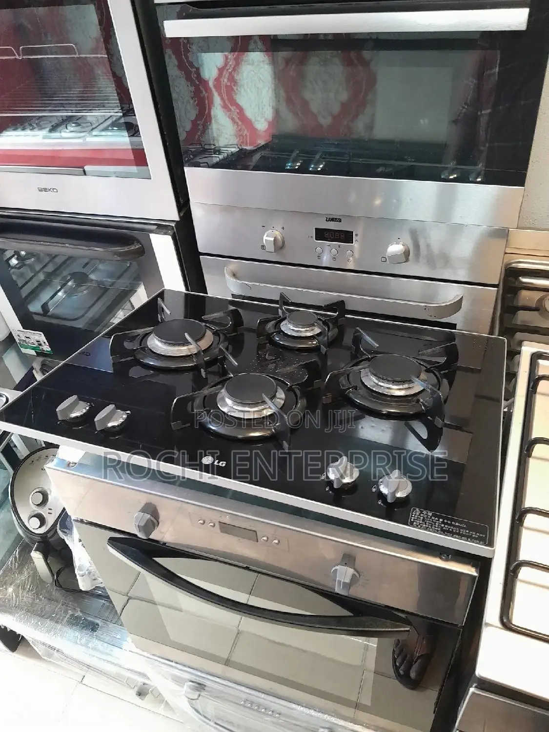 LG Tampered Glass Cabinet Gas Cooker