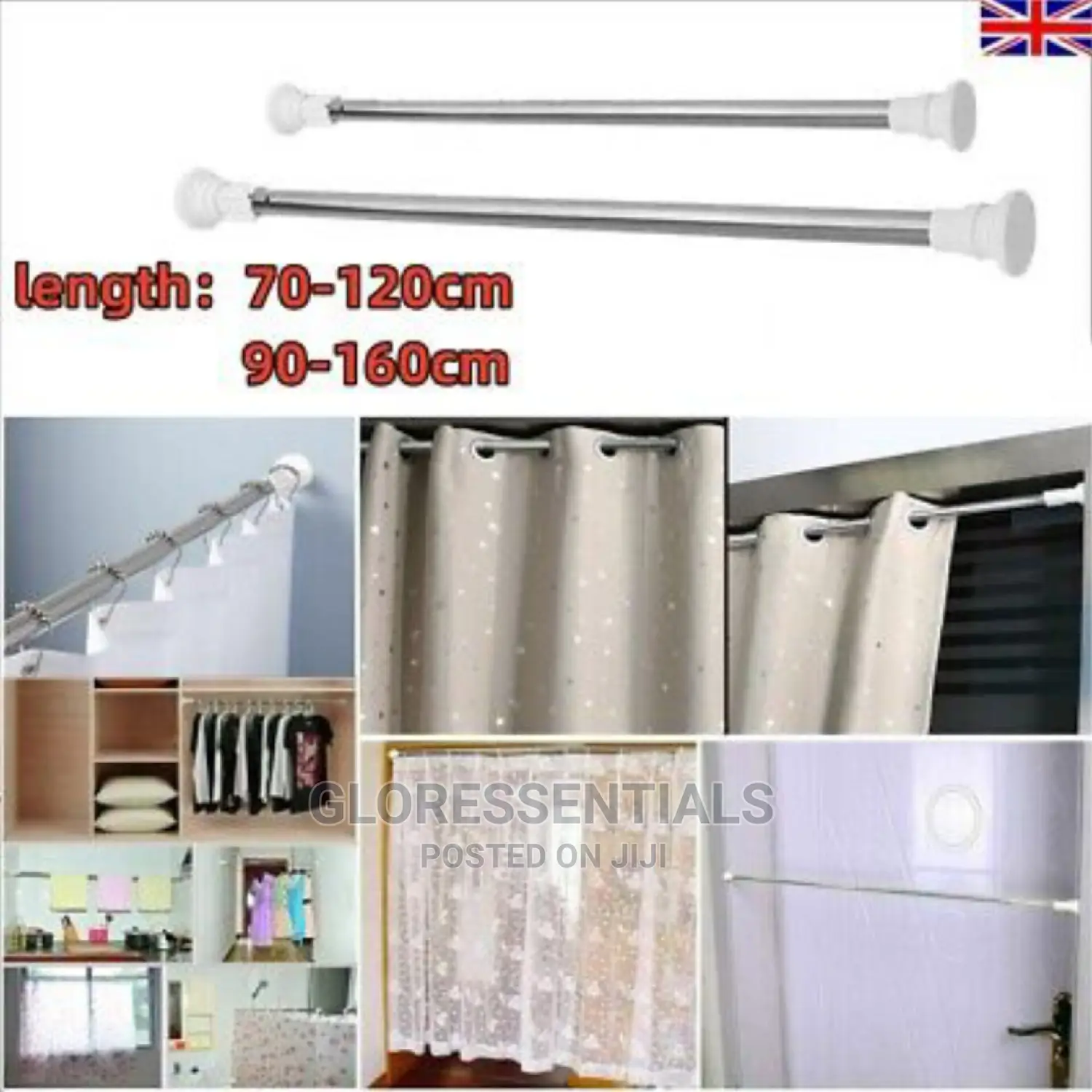 Extendable Shower Curtain/Household Hanging Pole