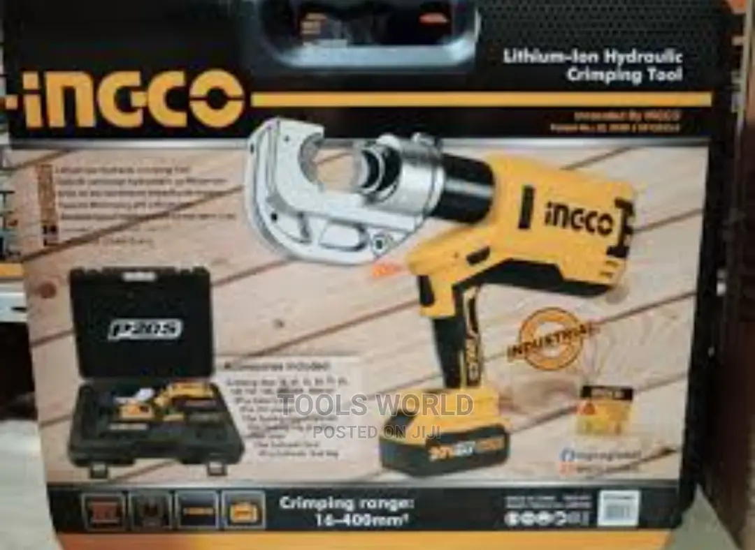 Ingco 20V Lithium-Ion Cordless Hydraulic Crimping Tool