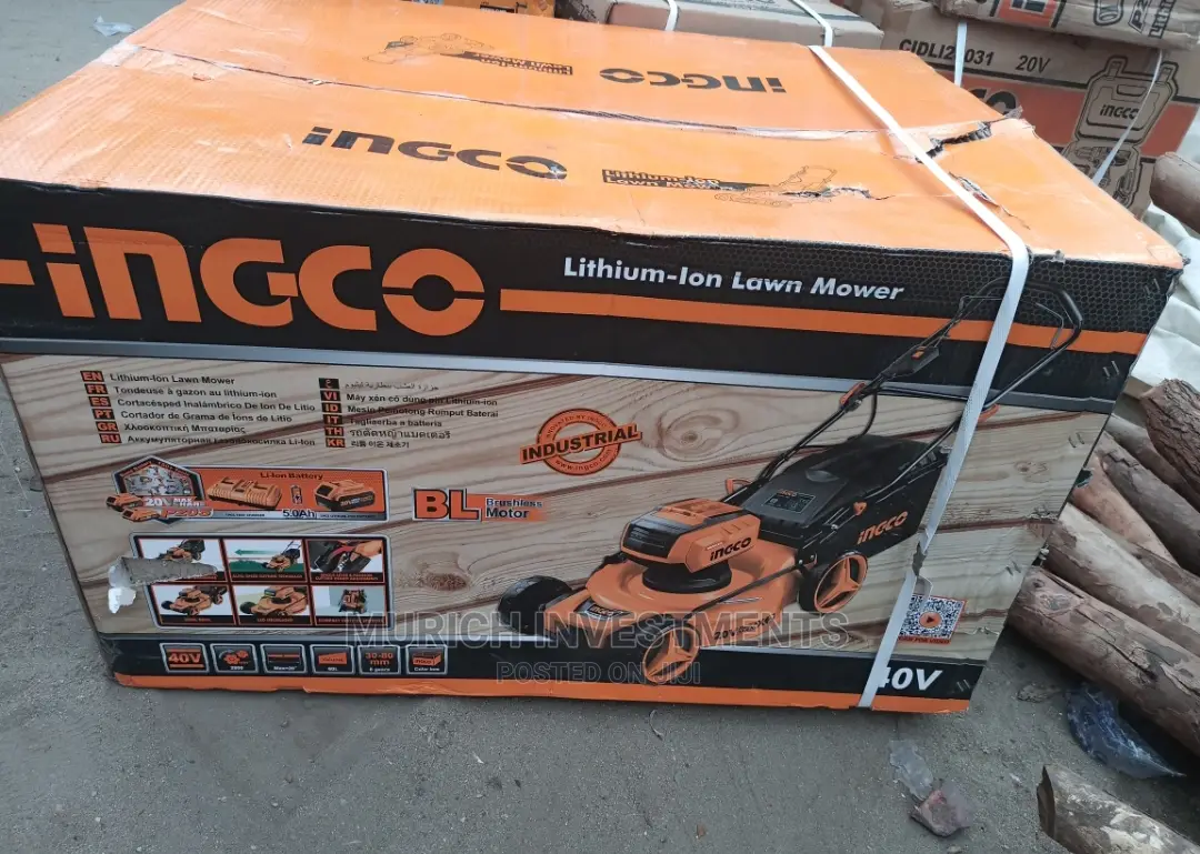 INGCO Lithium-ion Cordless Lawn Mower 40V 20" Inch Hand Push