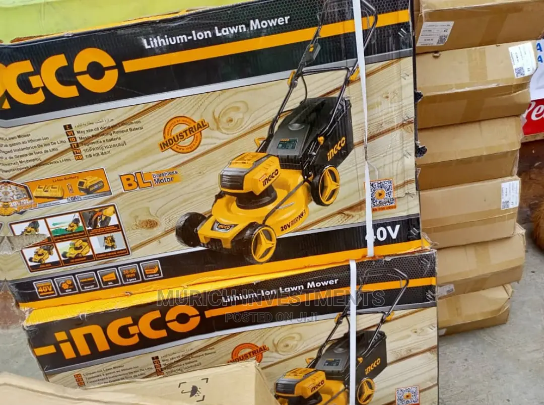 INGCO Lithium-ion Cordless Lawn Mower 40V 20" Inch Hand Push