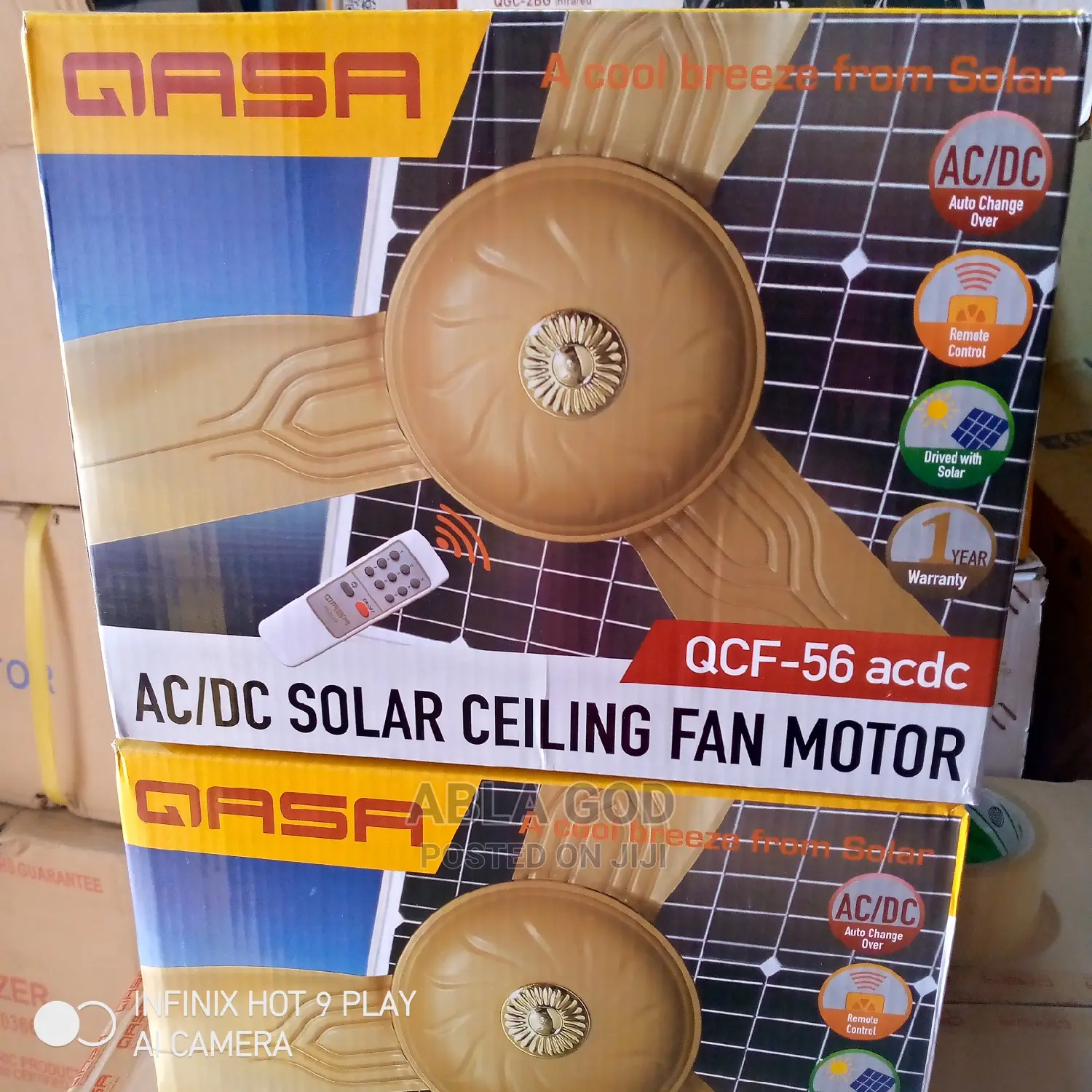 Qasa Ac/ Dc Solar Ceiling Fan