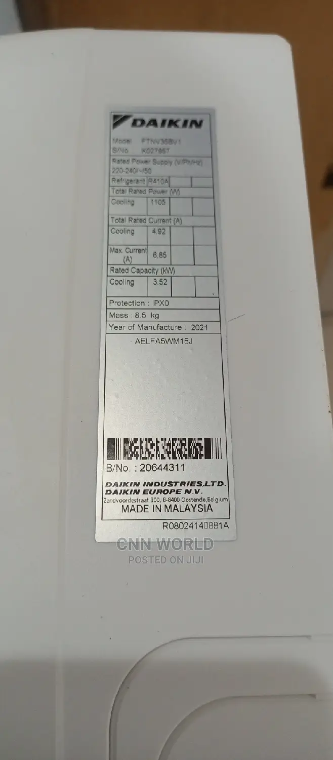 Malaysia Daikin 1.5hp Split Air Conditioner R410a Copper100%