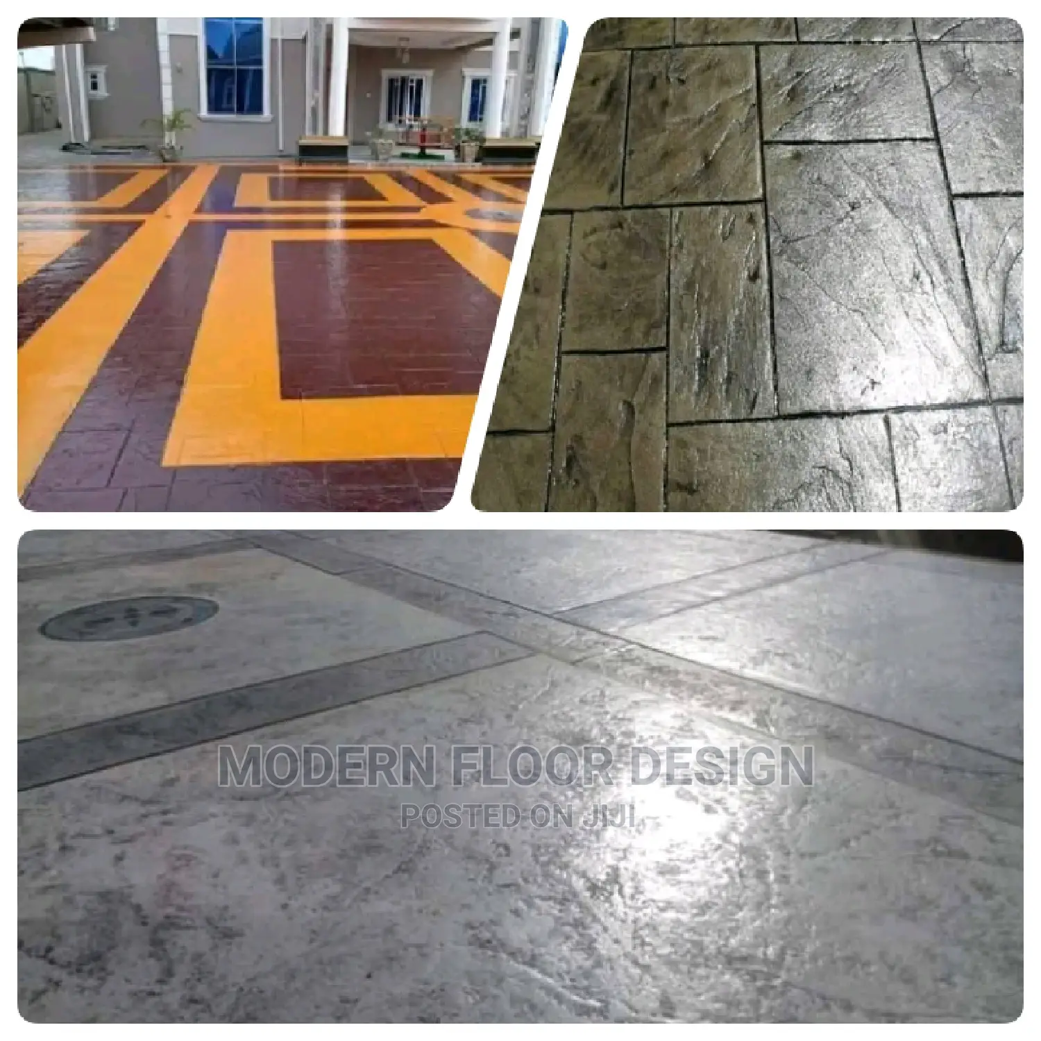 Red Brick Modern Stamps Floor