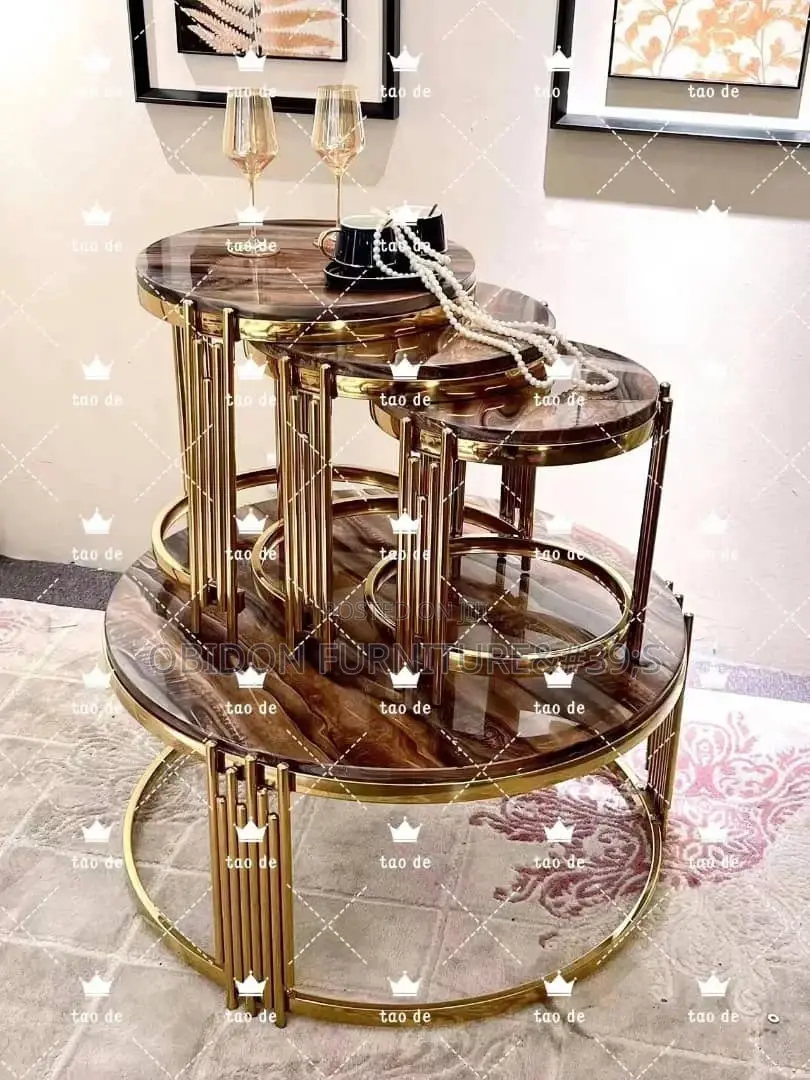 Portable Marble Top Center Table