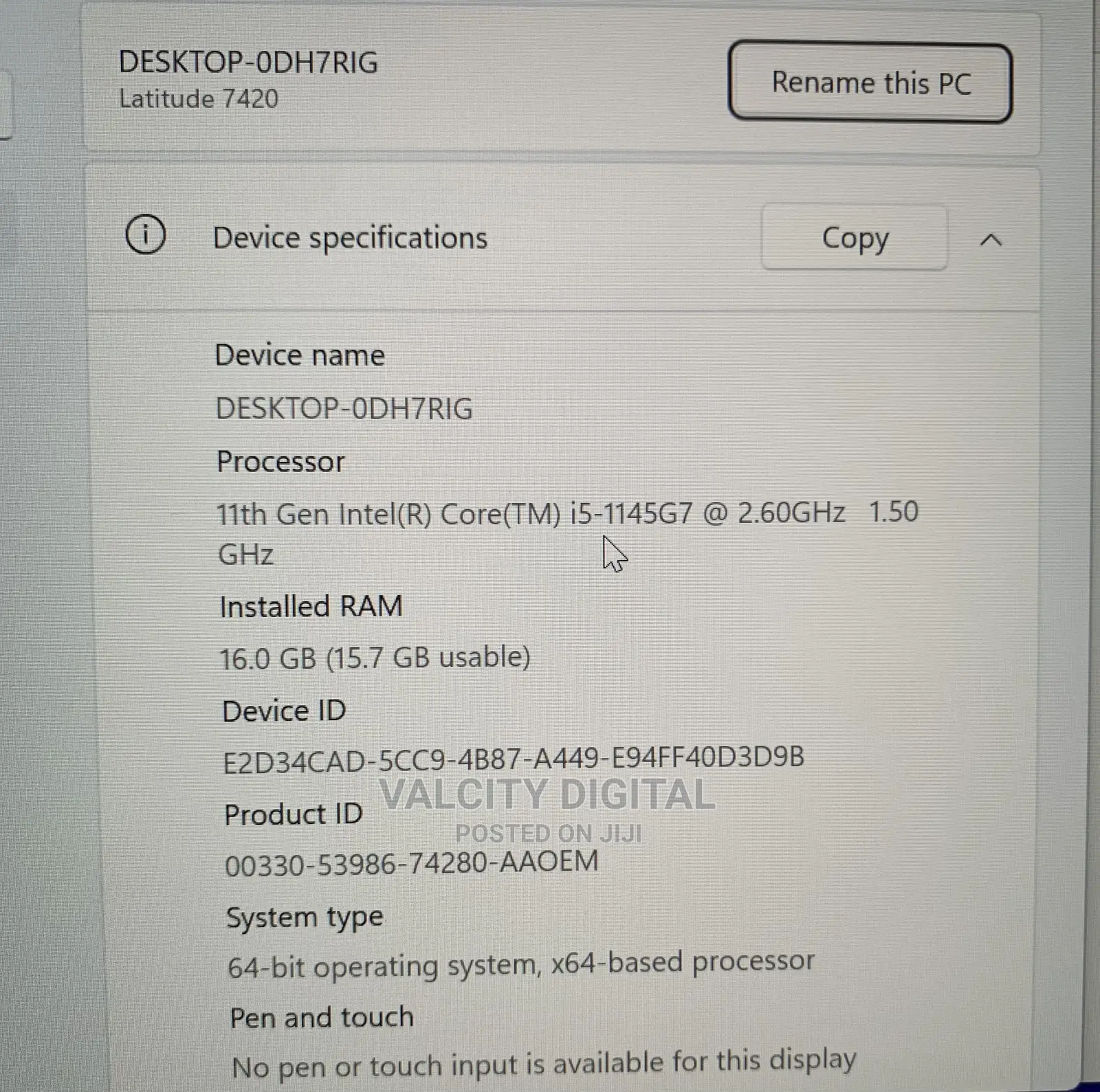 Laptop Dell Latitude 7420 16GB Intel Core i5 SSD 512GB