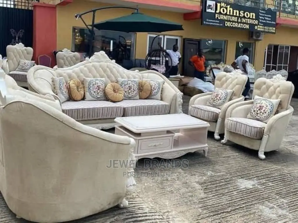 Luxury 7 Seater Living Room Leather Sofa Chair.