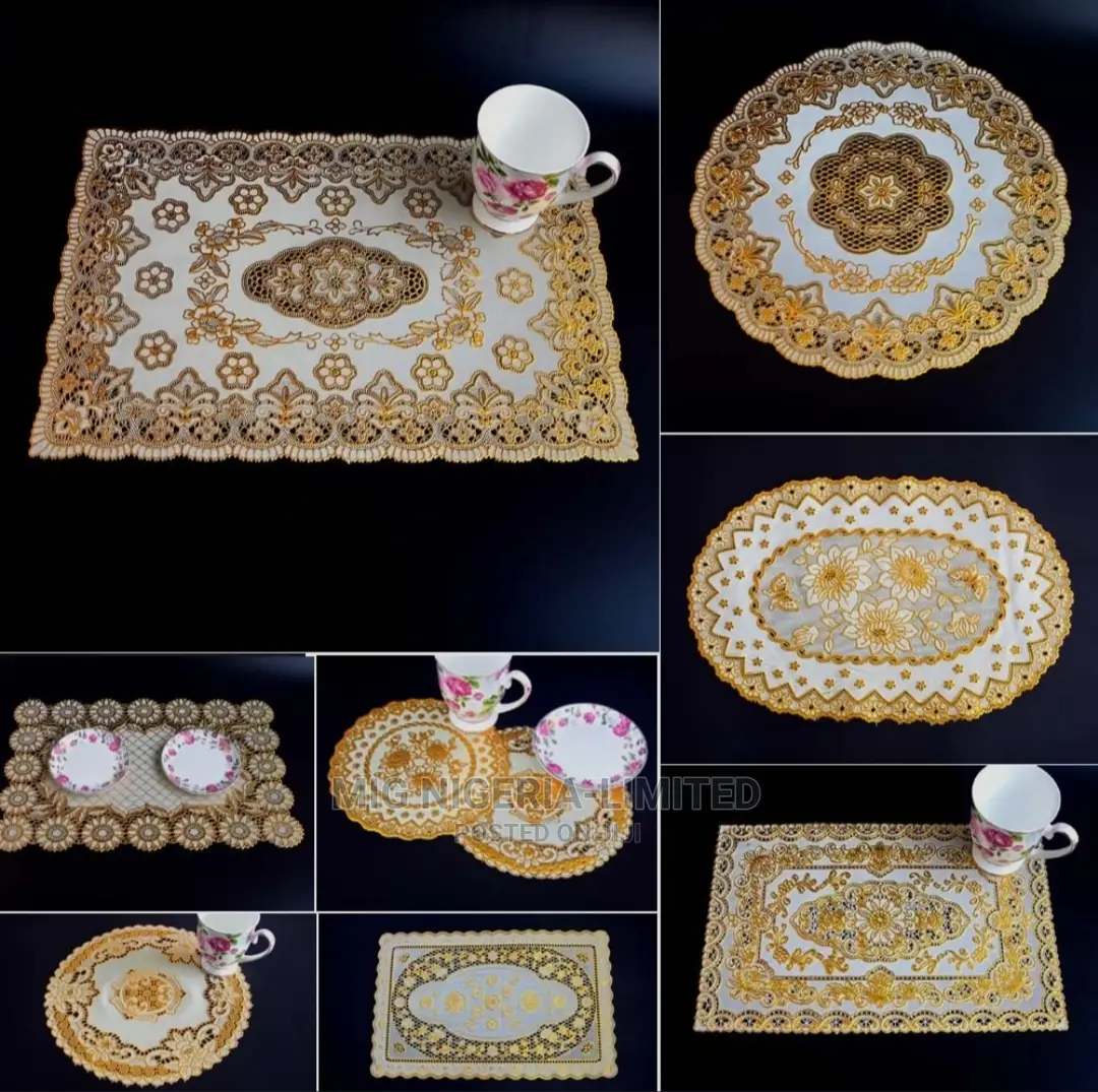 Bronzing Gold Race Plastics 6pcs Place Mat 30x45cm.