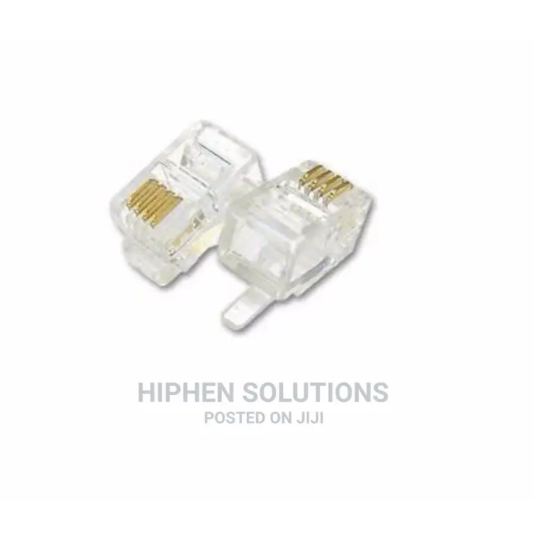 Quad Core Telephone Receiver, RJ11 Plug, Transparent, 100pcs