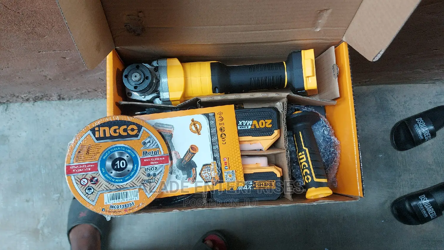 20v Cordless Grinder Ingco With 10pcs Cutting Disc 5 Inches