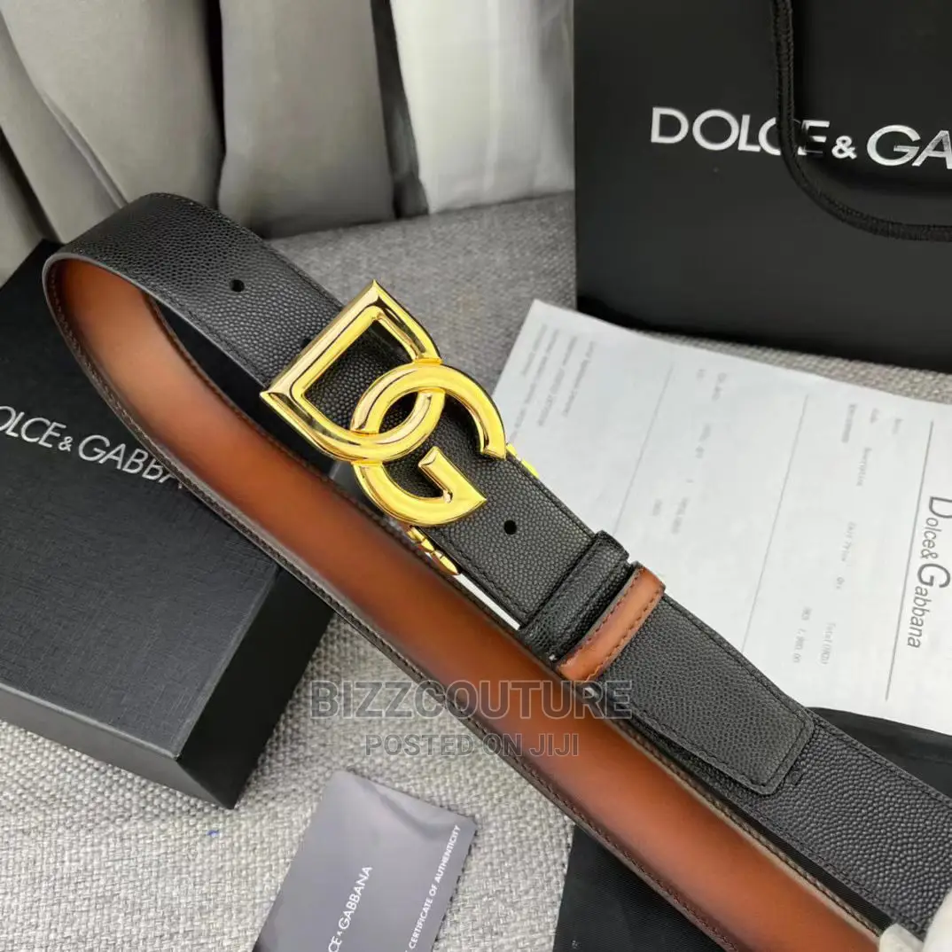 Original DOLCE GABBANA Calfskin Reversible Leatger Belts
