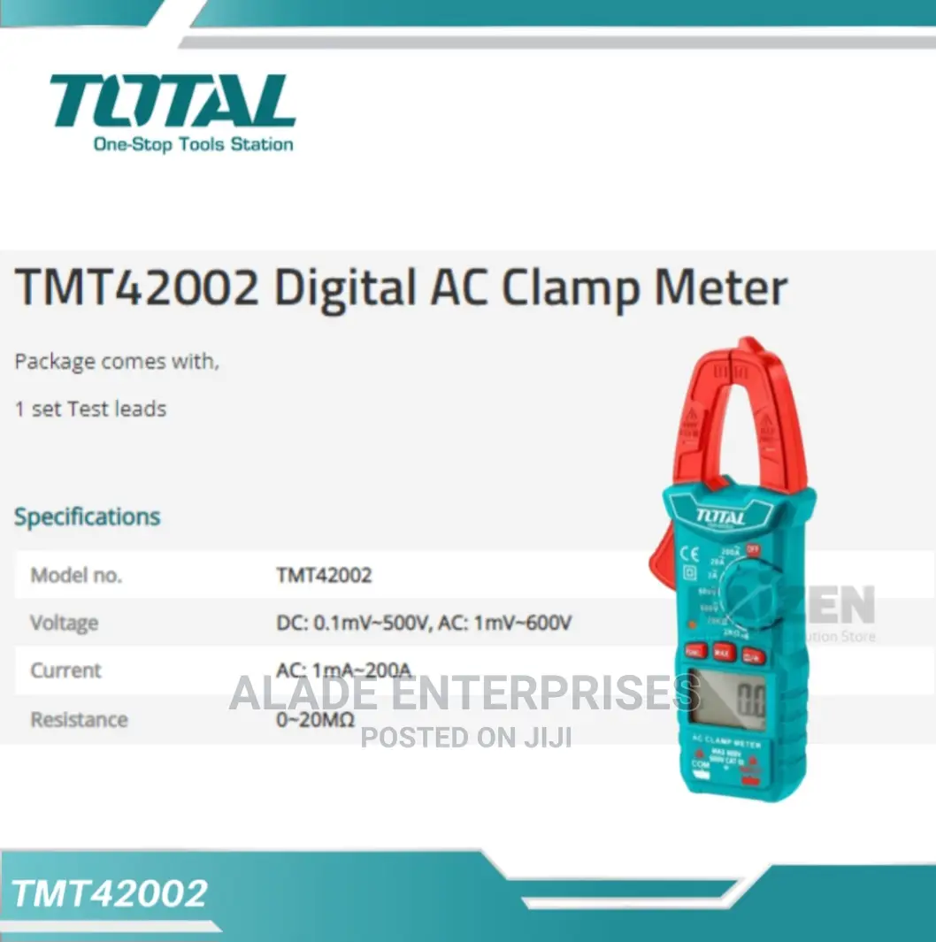 Total Tmt42002 Digital Ac Clamp Meter Ac200a High Quality