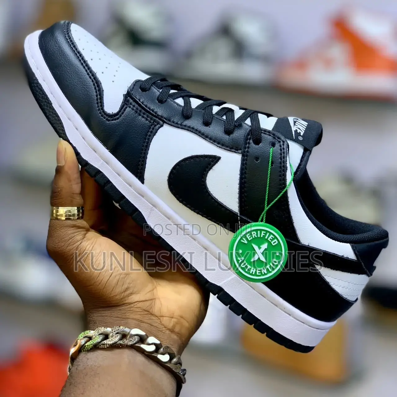 Original Nike Sb Dunk Low Black White Sneakers