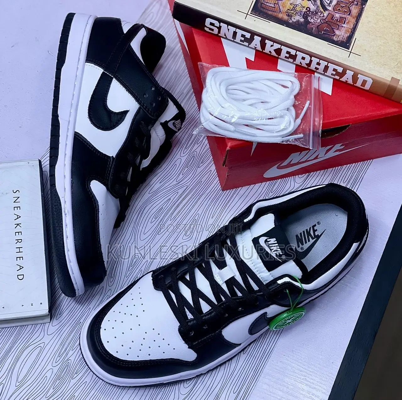Original Nike Sb Dunk Low Black White Sneakers