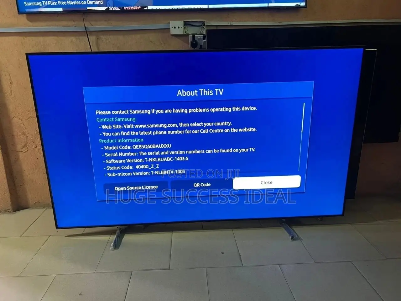 Samsung 85 Inches Q60B Ultra HD HDR Smart QLED TV 2022