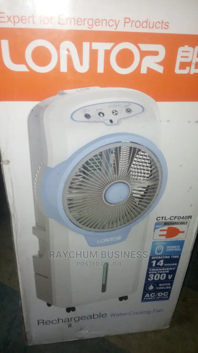 Lontor Rechargeable Water Mix Fan 16inc.Air Coolers