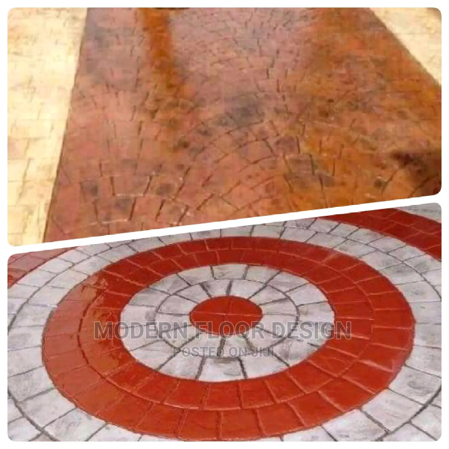 Mostly Stone Path Modern Stamps Floor