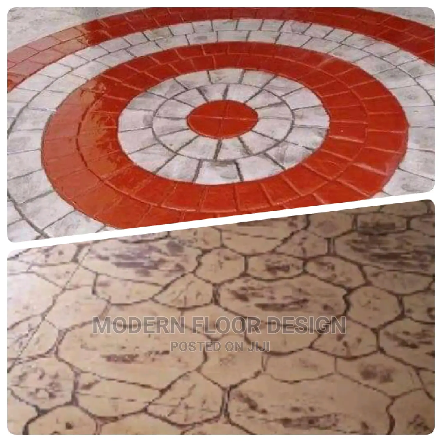 Mostly Stone Path Modern Stamps Floor