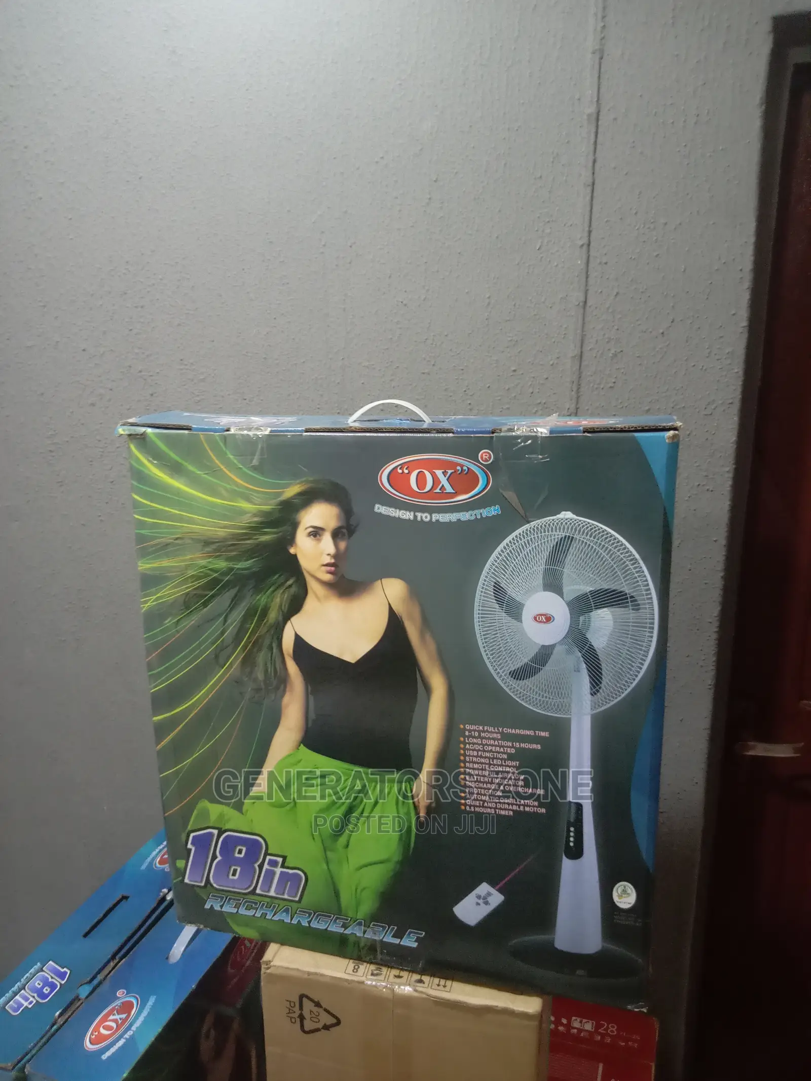 18'' OX Fan Rechargeable Standing Fan( Brand New)